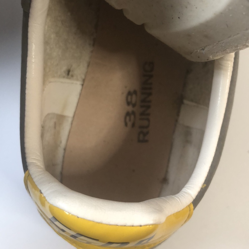 Golden Goose Grey and Black Sneakers with Yellow Laces - Picture 7 of 7